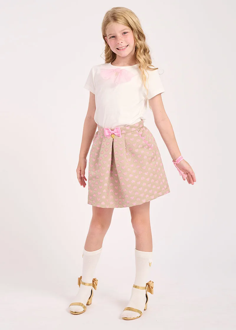 Jolie Bow Tee Snowdrop