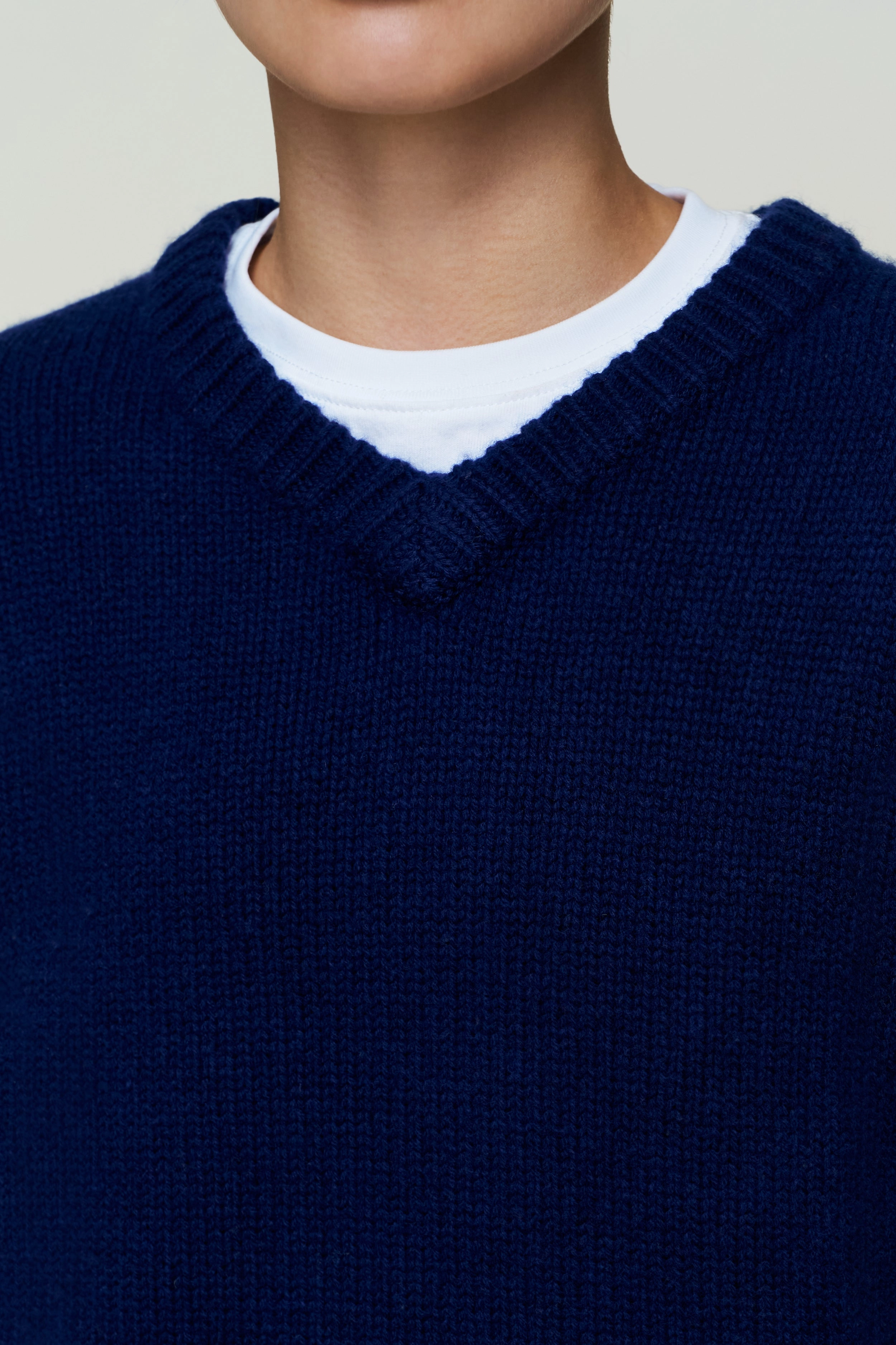 Joni Cashmere V-Neck Jumper Neutral Colors All Season