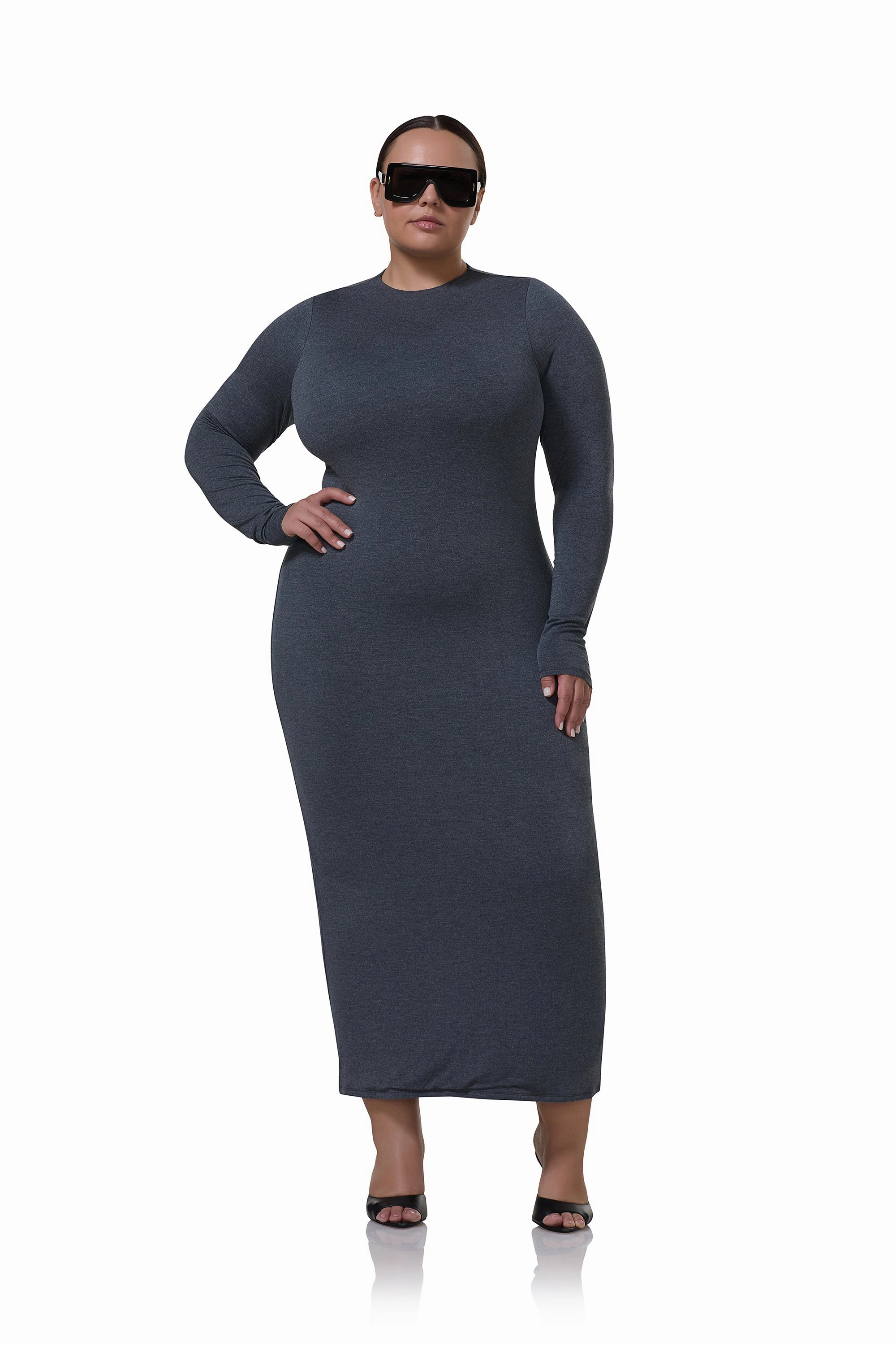 Breathable wear Travel-Essential Juniper Dress - Heather Charcoal
