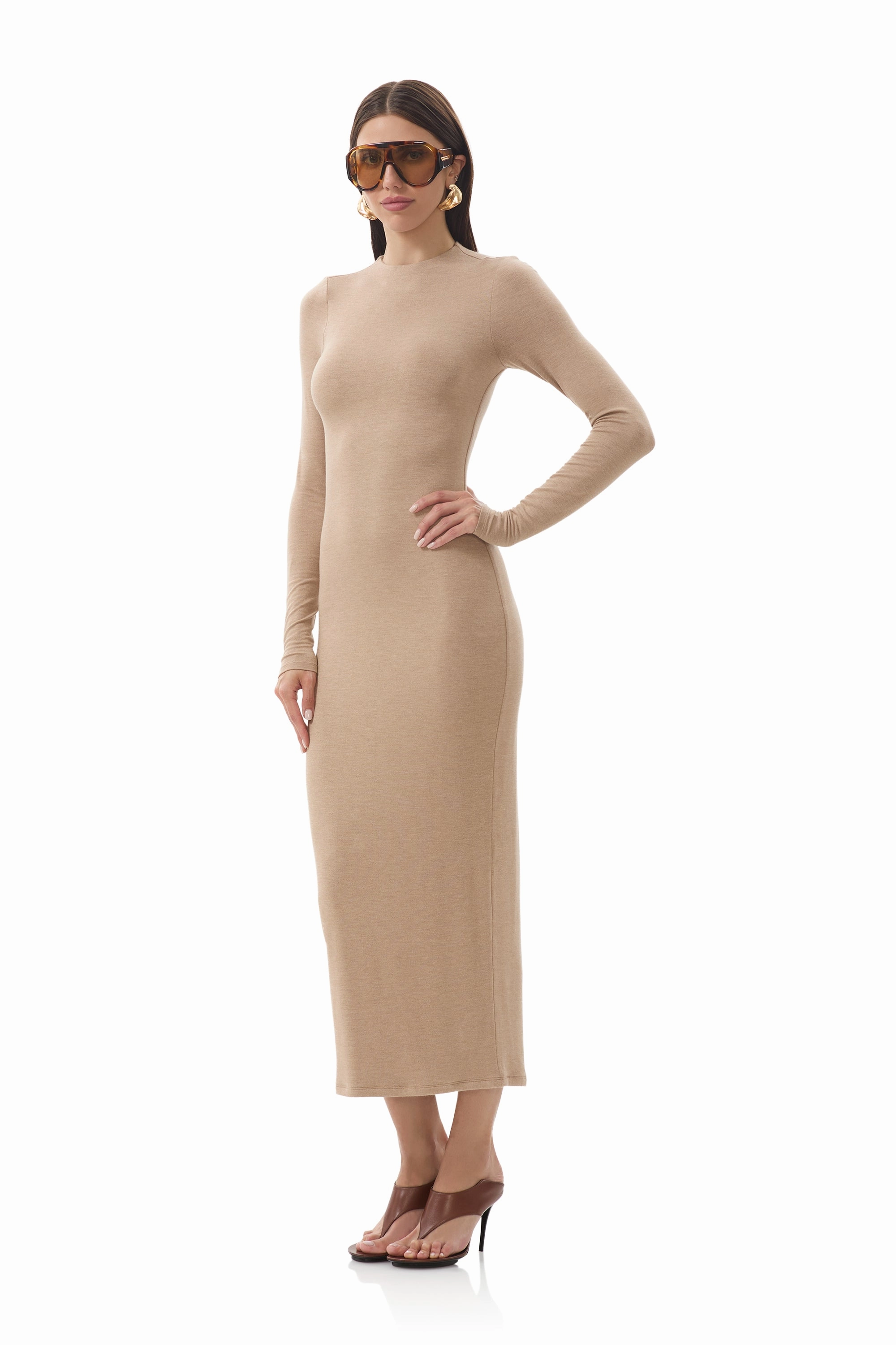 Juniper Dress - Heather Taupe Smart and Chic