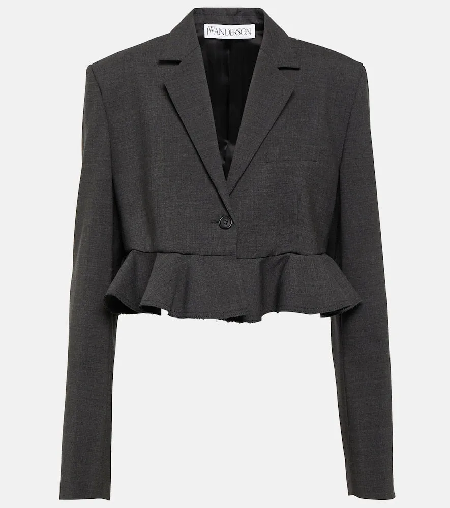 JW Anderson Cropped wool-blend blazer