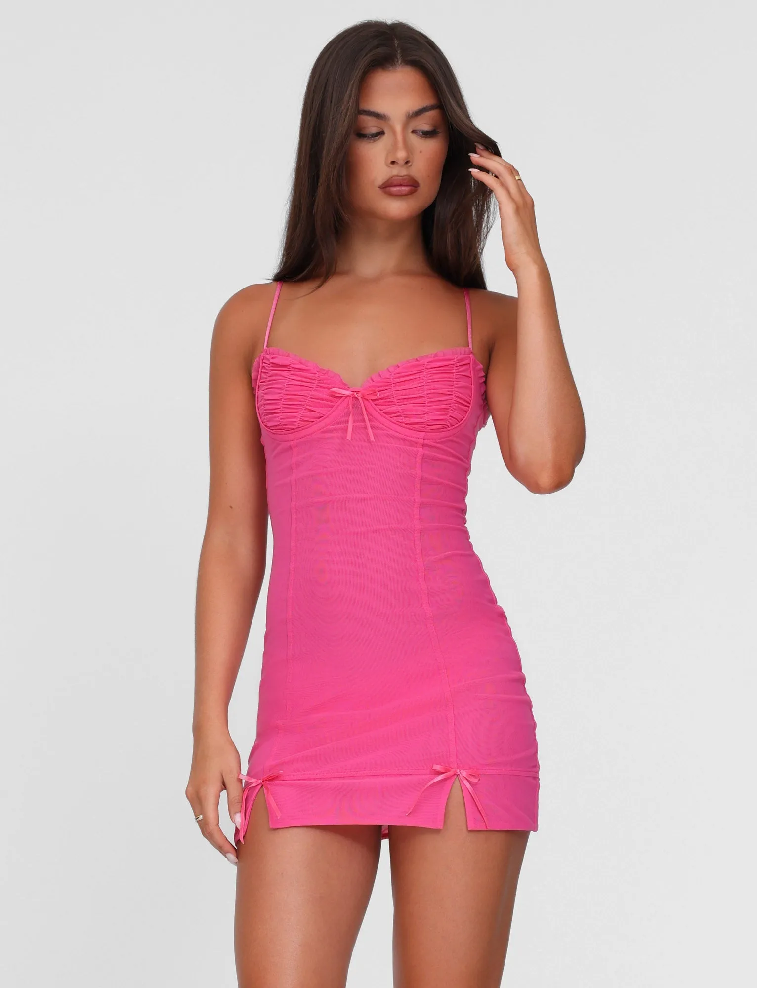 KAIRI MINI DRESS - PINK : FUSCHIA Spring Mood