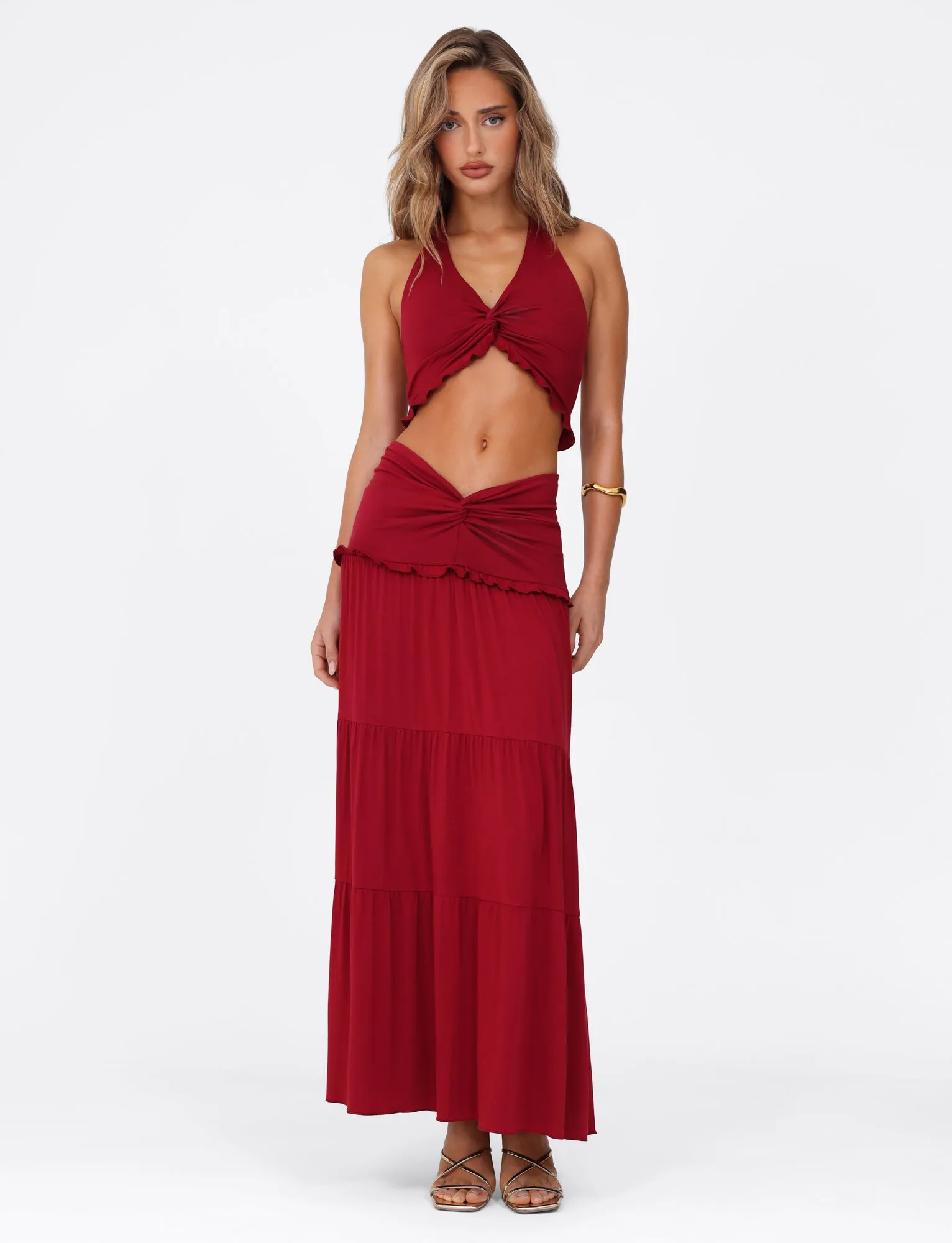 KATYA MAXI SKIRT - RED Everyday Line