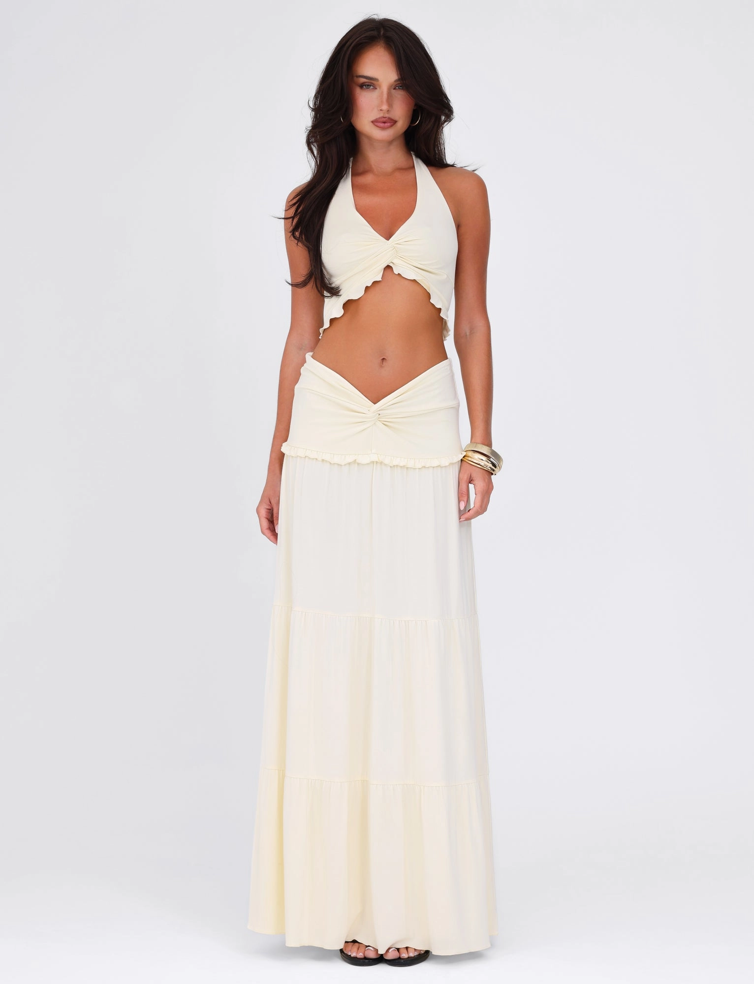 Erasable Surface Coating KATYA HALTER TOP - WHITE : CREAM
