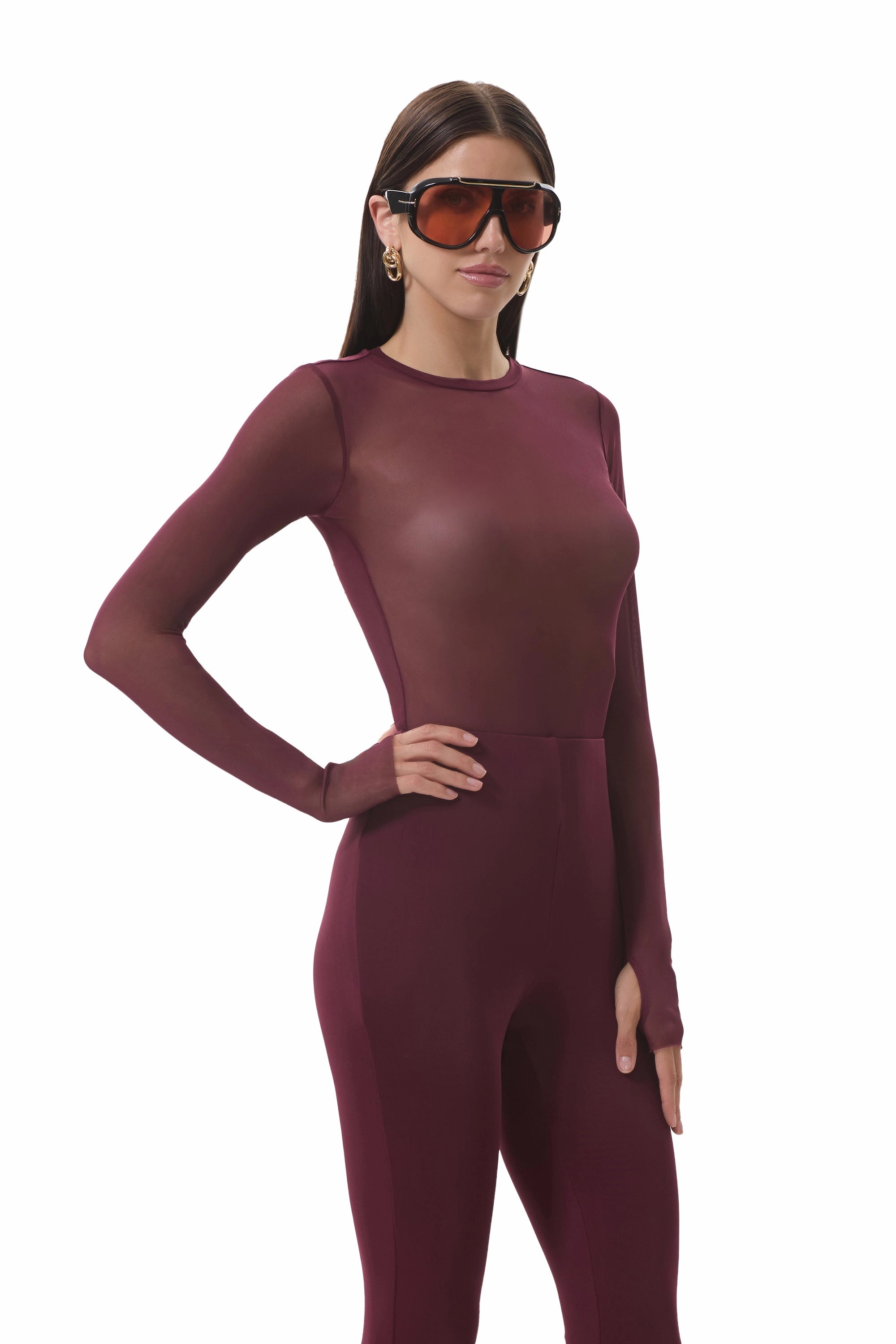 Kaylee Top - Fig Circular Knit Technique Airflow Ventilation