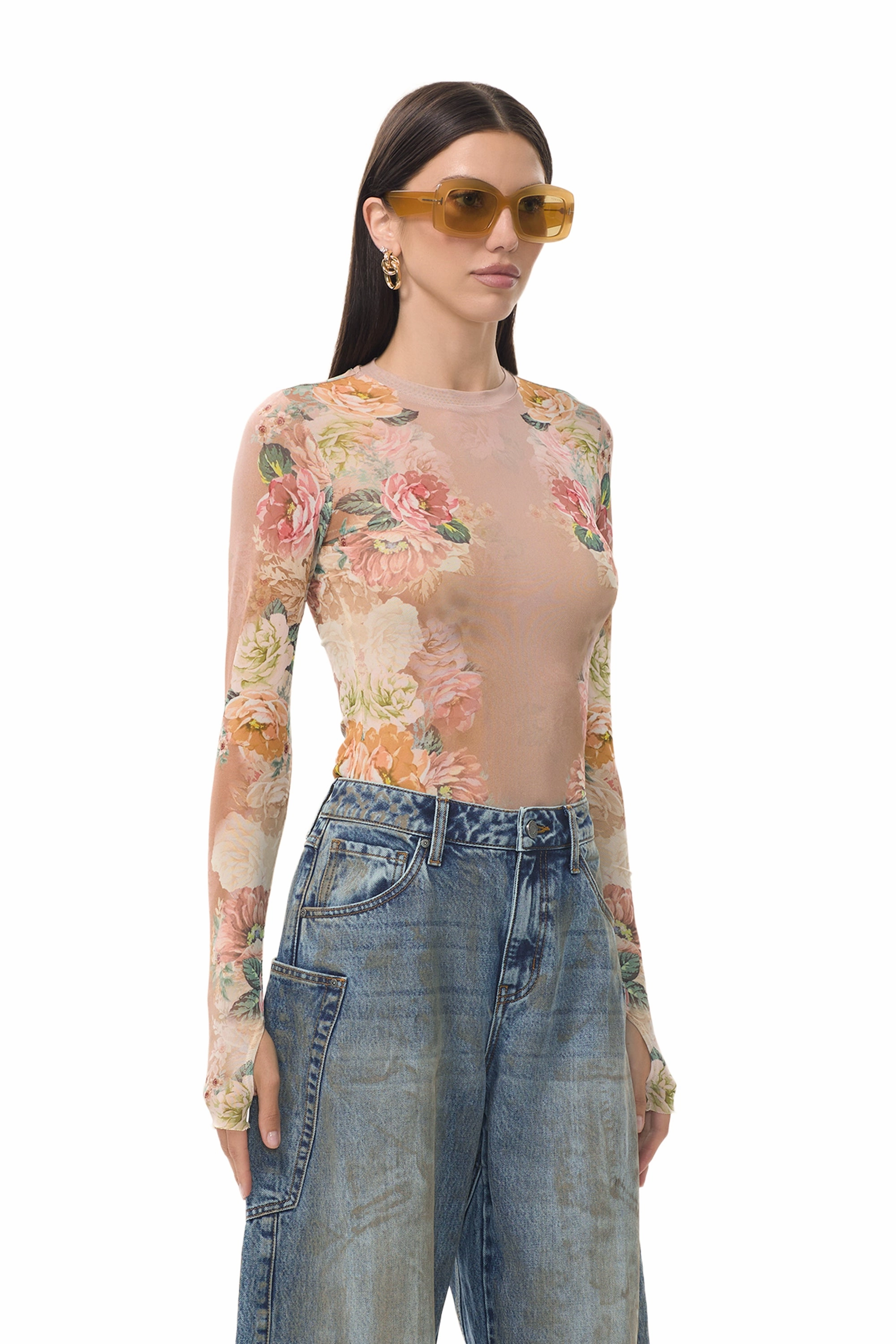 MicrofiberTech Kaylee Top - Honey Rose Frame