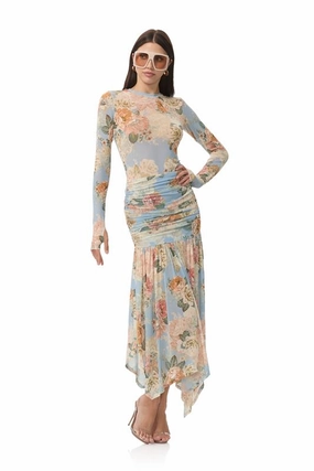 Kaylee Top - Soft Slate Bloom Easy Fit DurableReinforcement