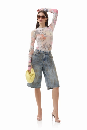 Noise Reduced Zipper Kaylee Top - Zodiac Convo