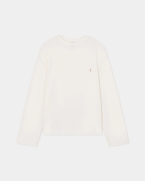 Elegant Cut Kazmer - Cotton-Jersey Sweatshirt - Off White/Roses