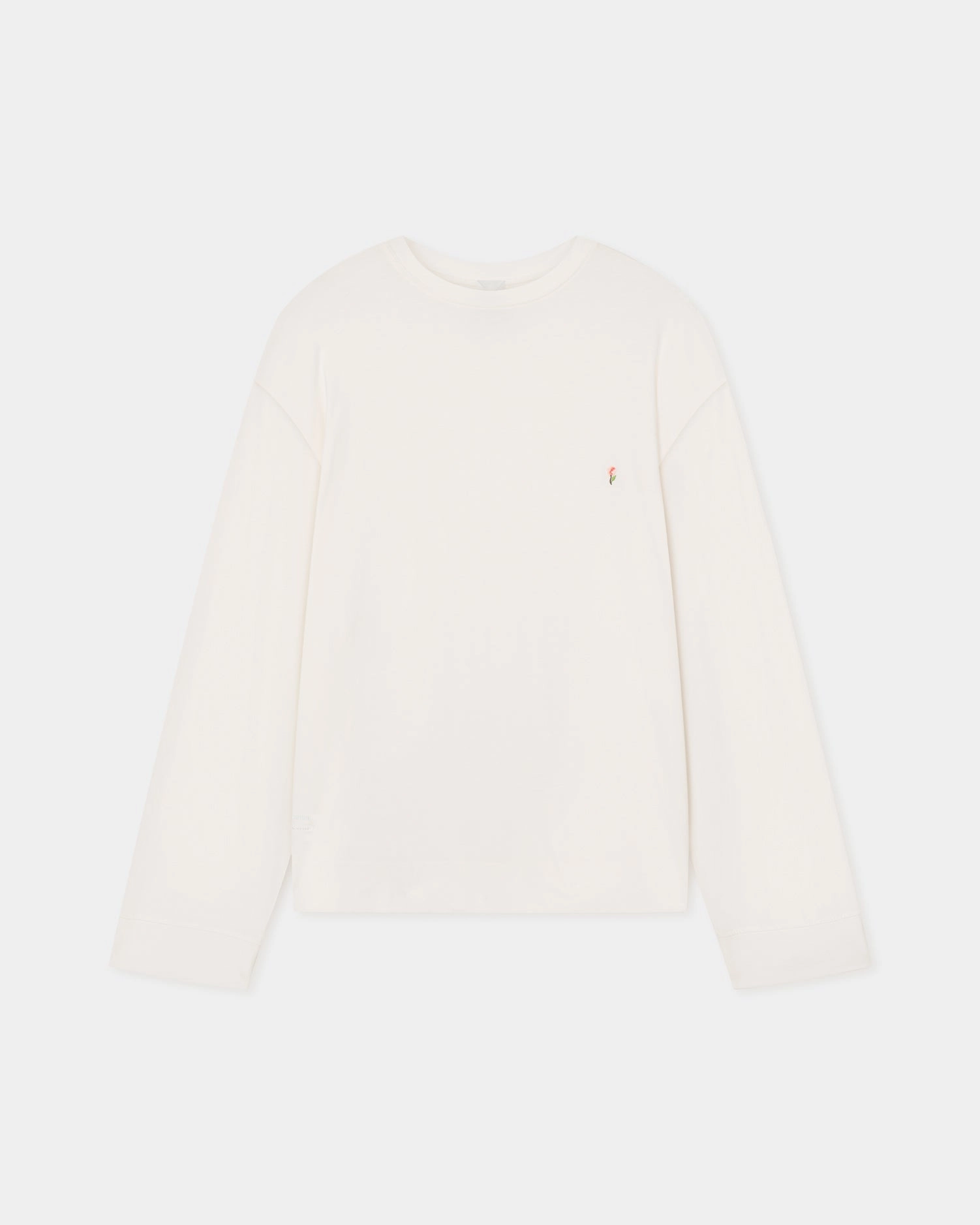 Elegant Cut Kazmer - Cotton-Jersey Sweatshirt - Off White/Roses