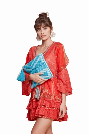 Mermaid-Hem KEIRA SHORT DRESS RED