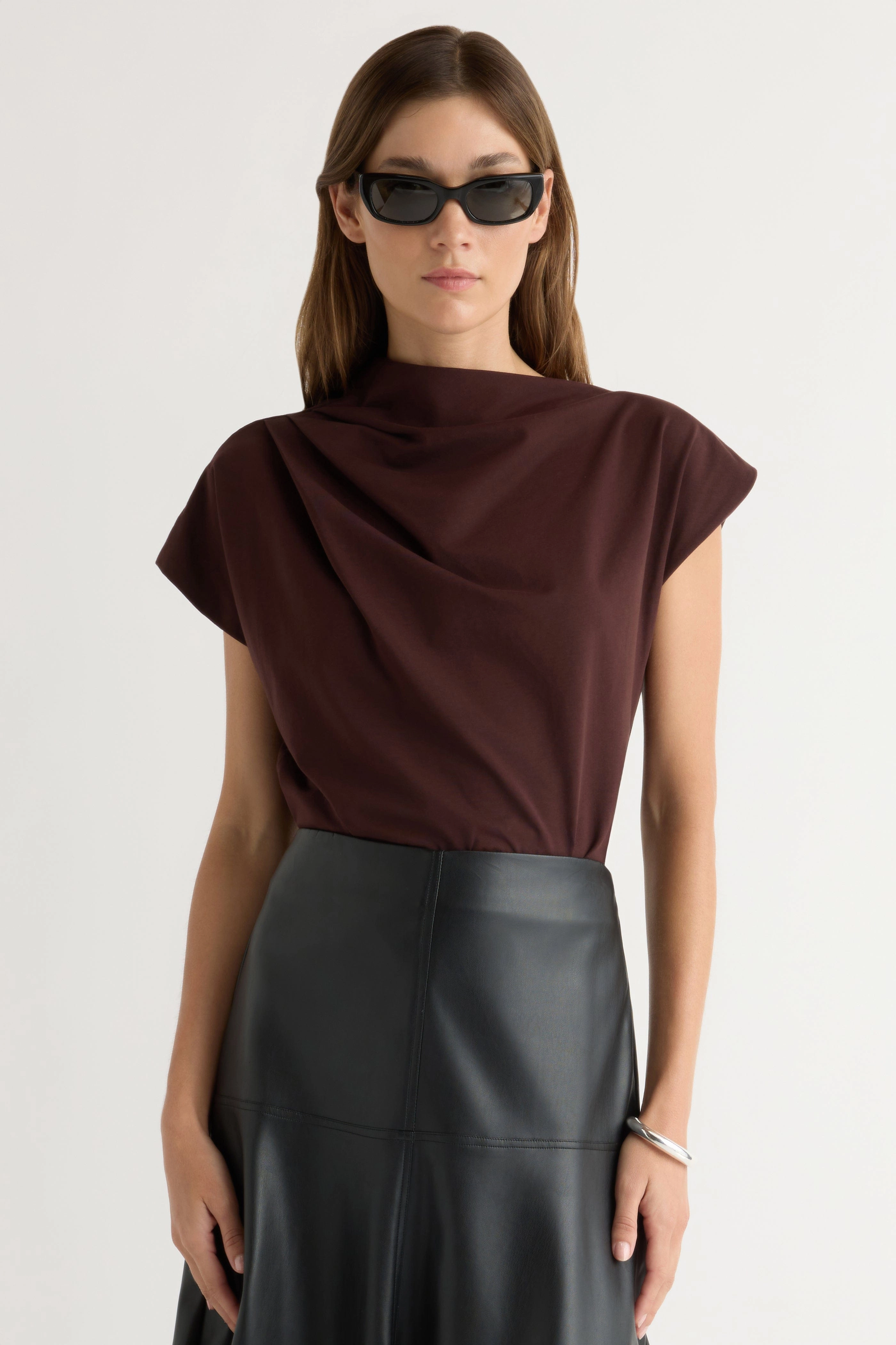 Kenny Asymmetric-Neck Tee Fashionable Tank anti static coating