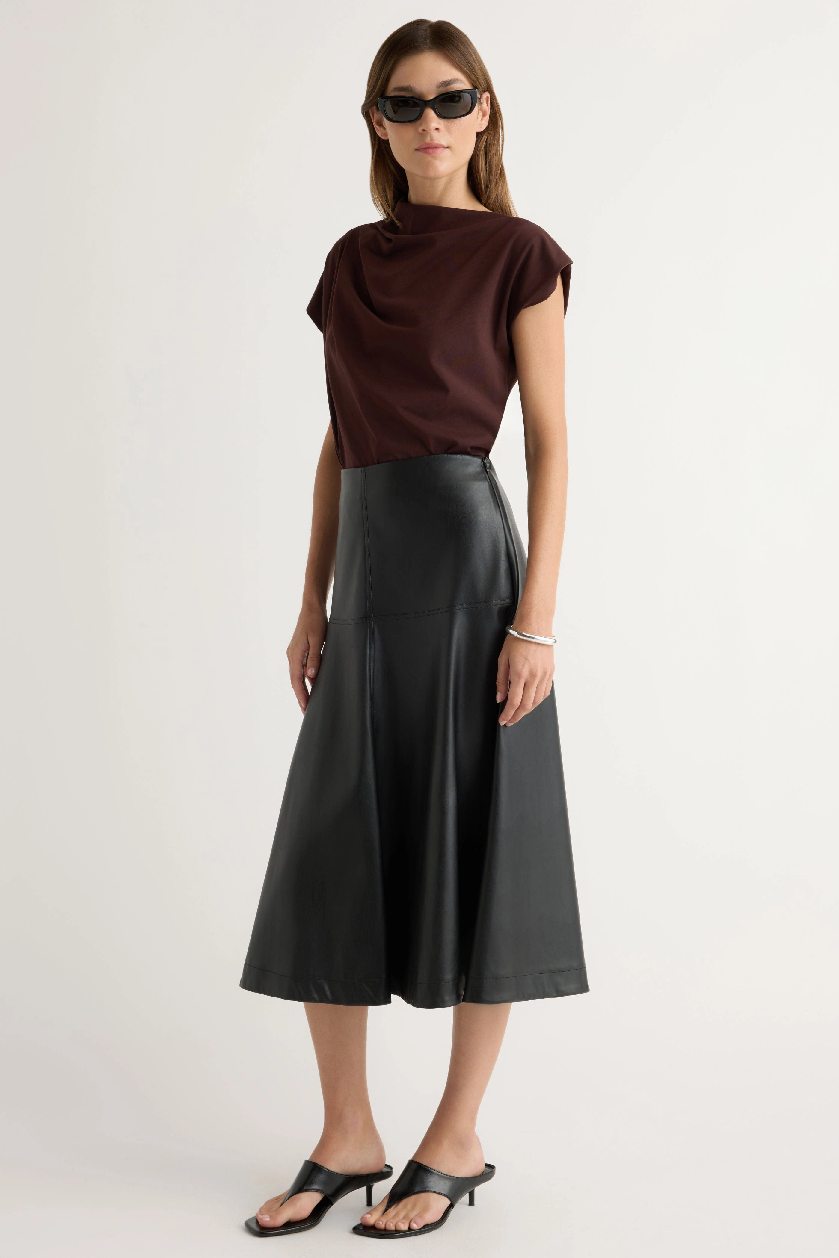 WrinkleFree Fabric Kenny Asymmetric-Neck Tee