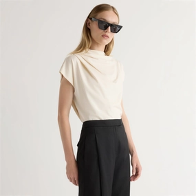 NaturalFiberBlend Snag Free Fabric Kenny Asymmetric-Neck Tee