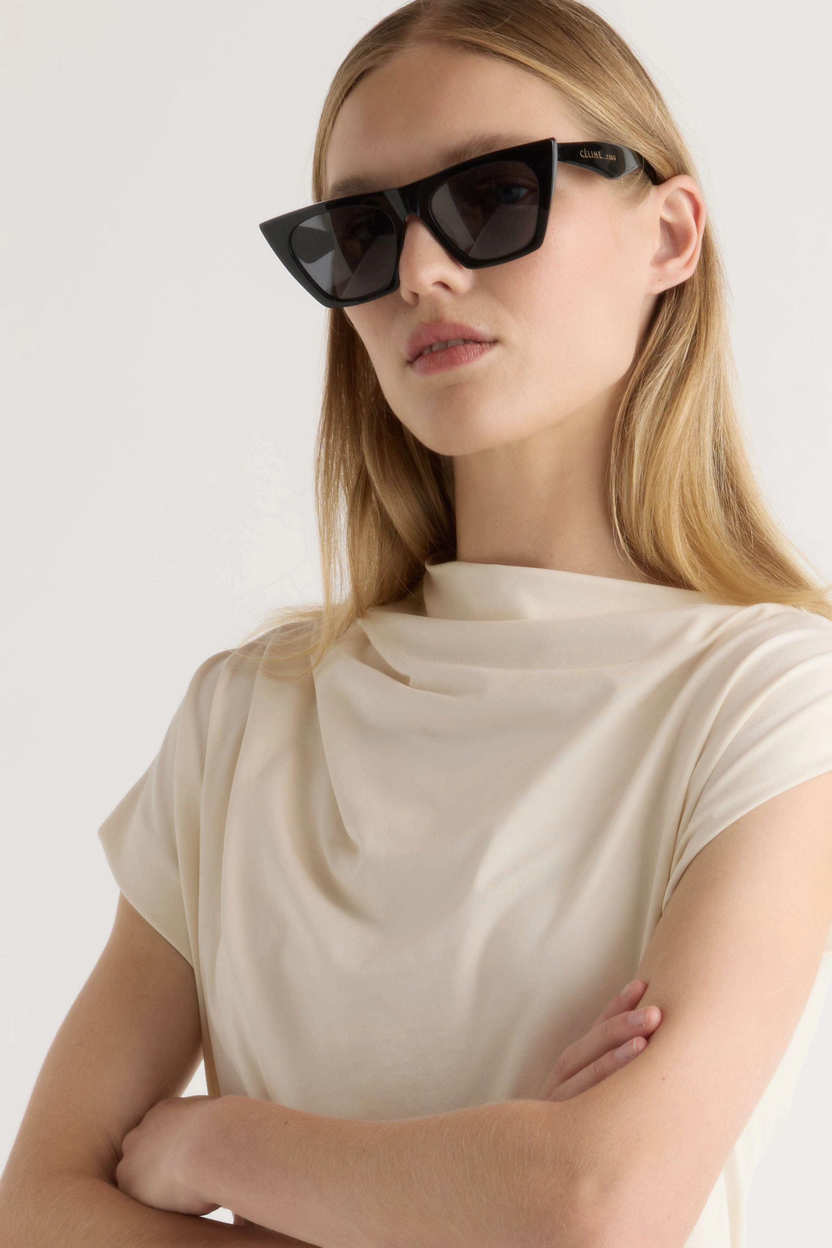 SweatWicking Fabric Weighted Hem Design Kenny Asymmetric-Neck Tee