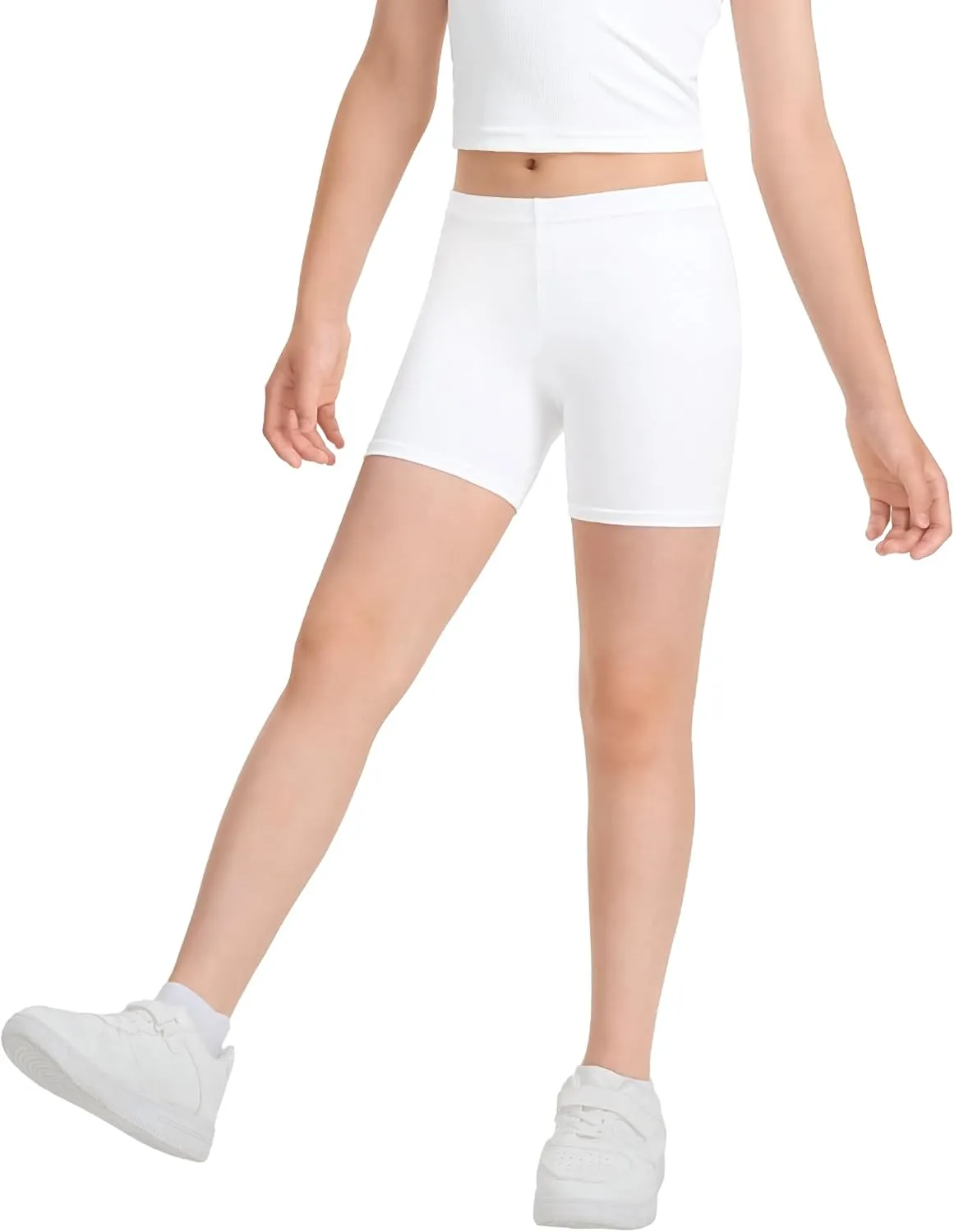KEREDA Girls Bike Shorts Cartwheel Dance Under Dress Shorts for Kids 3 Pack