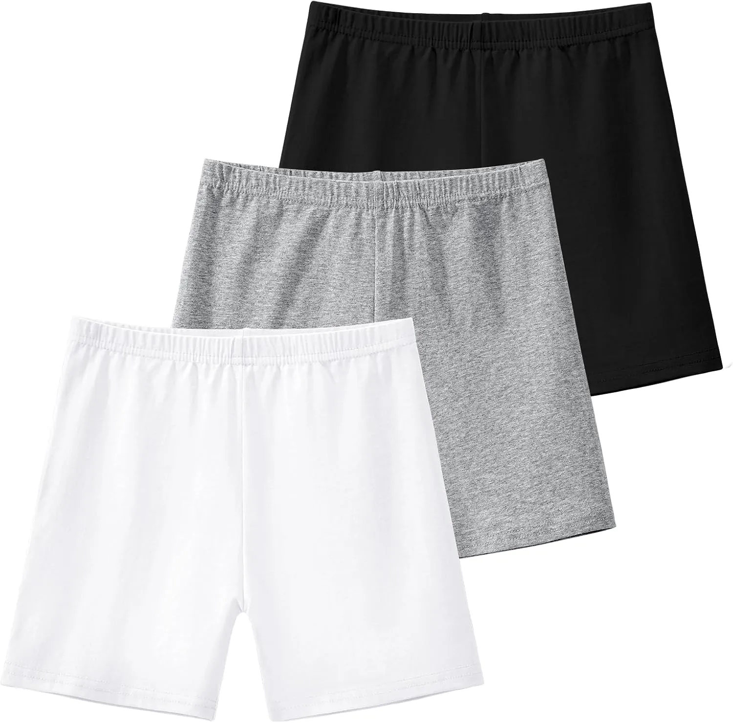 KEREDA Girls Bike Shorts Cartwheel Dance Under Dress Shorts for Kids 3 Pack