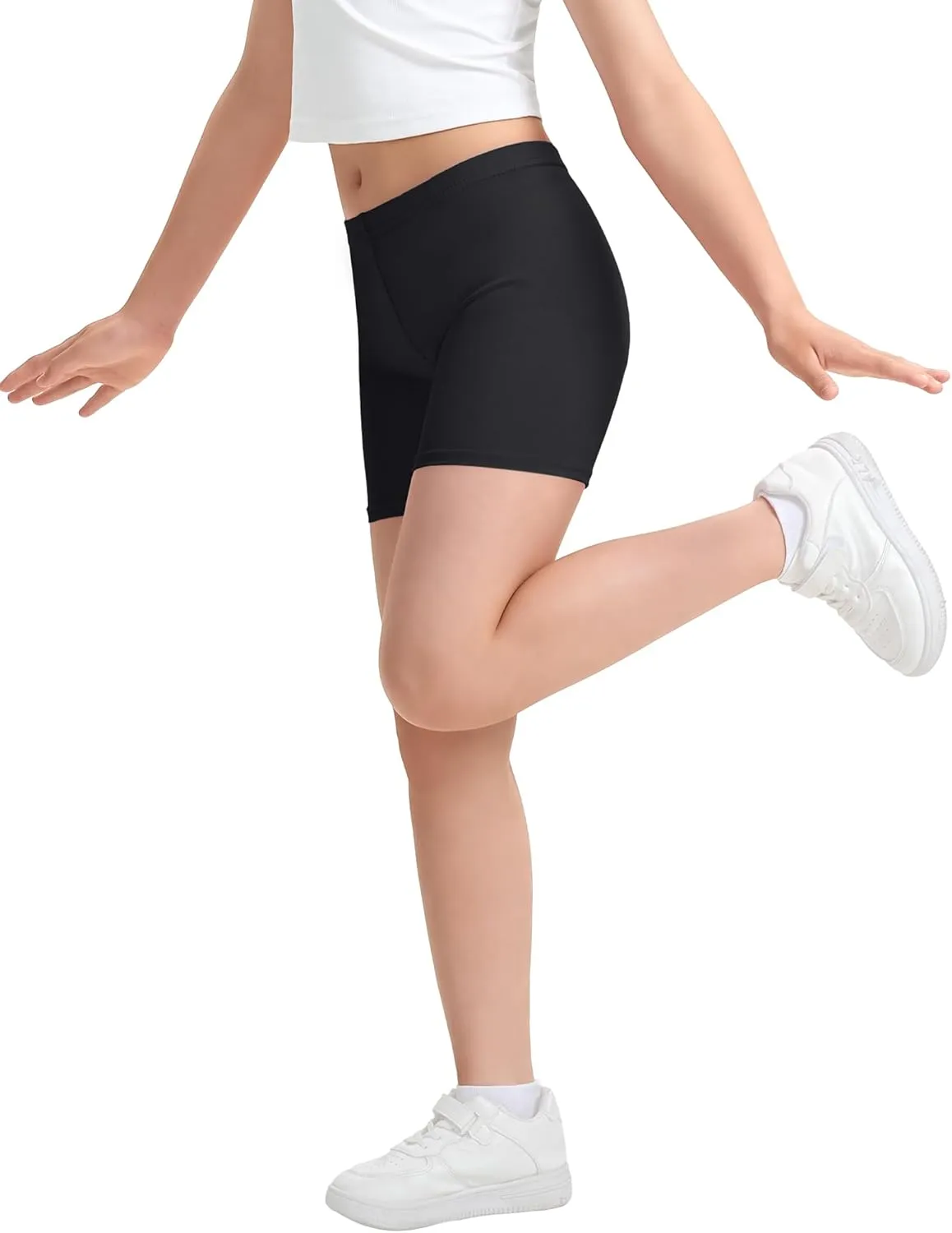 KEREDA Girls Bike Shorts Cartwheel Dance Under Dress Shorts for Kids 3 Pack