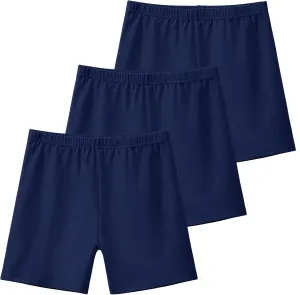 KEREDA Girls Bike Shorts Cartwheel Dance Under Dress Shorts for Kids 3 Pack