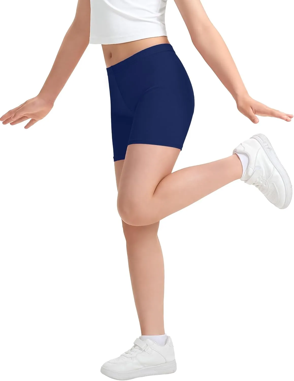KEREDA Girls Bike Shorts Cartwheel Dance Under Dress Shorts for Kids 3 Pack