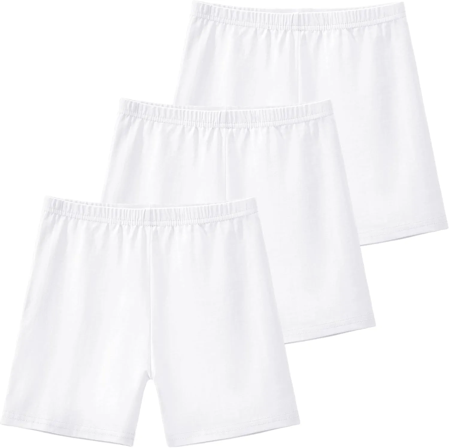 KEREDA Girls Bike Shorts Cartwheel Dance Under Dress Shorts for Kids 3 Pack