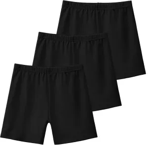KEREDA Girls Bike Shorts Cartwheel Dance Under Dress Shorts for Kids 3 Pack