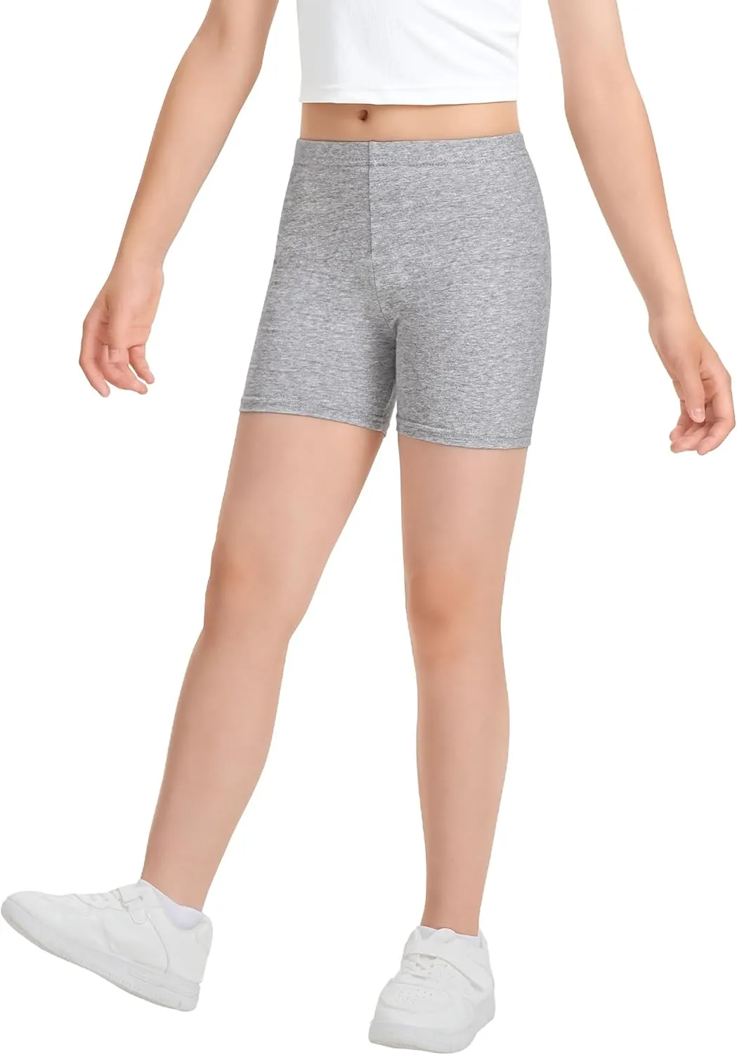 KEREDA Girls Bike Shorts Cartwheel Dance Under Dress Shorts for Kids 3 Pack
