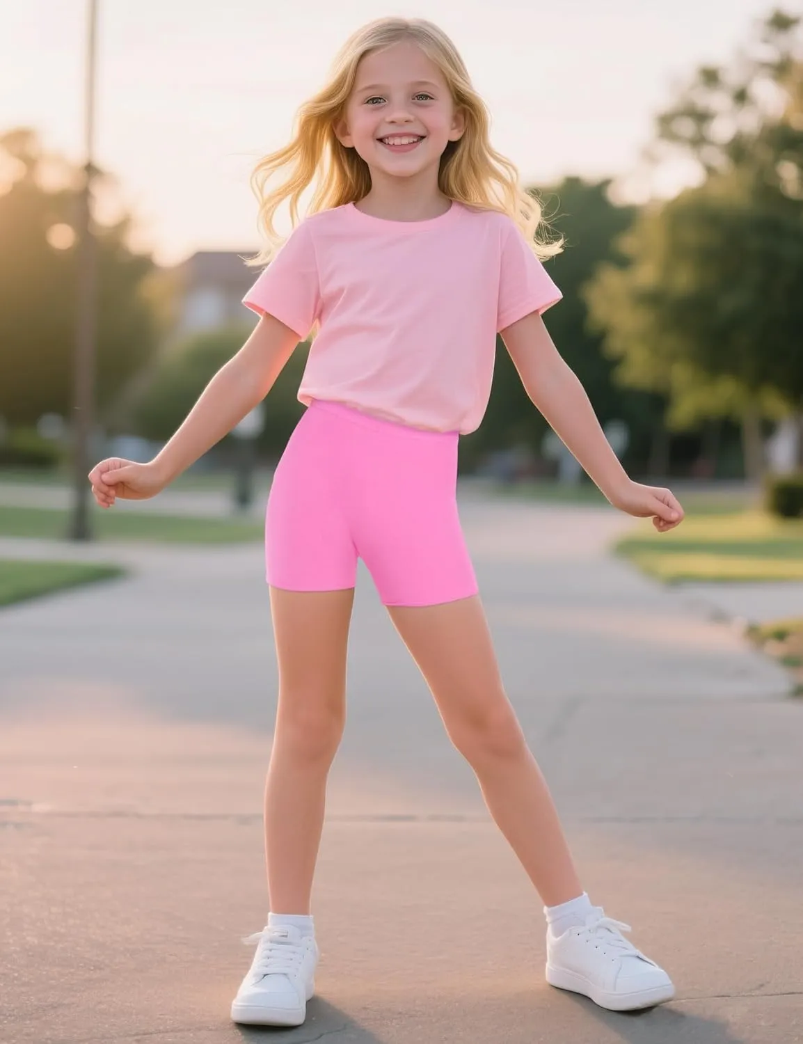KEREDA Girls Bike Shorts Cartwheel Dance Under Dress Shorts for Kids 3 Pack