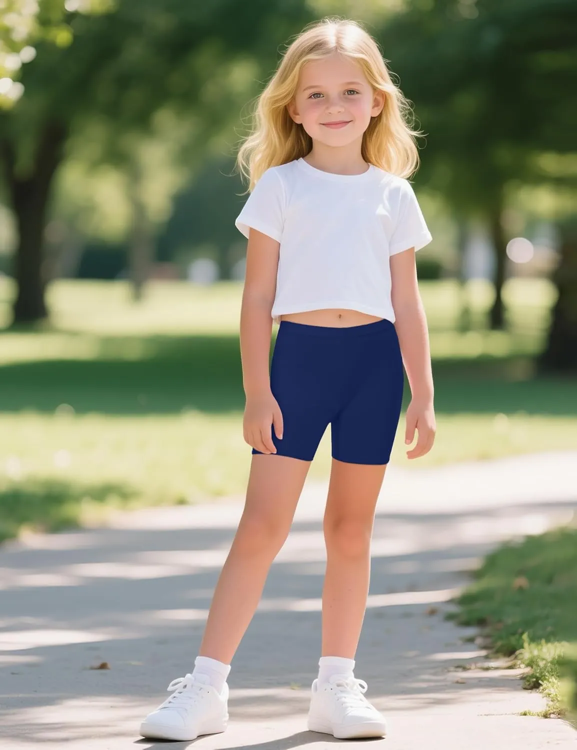 KEREDA Girls Bike Shorts Cartwheel Dance Under Dress Shorts for Kids 3 Pack
