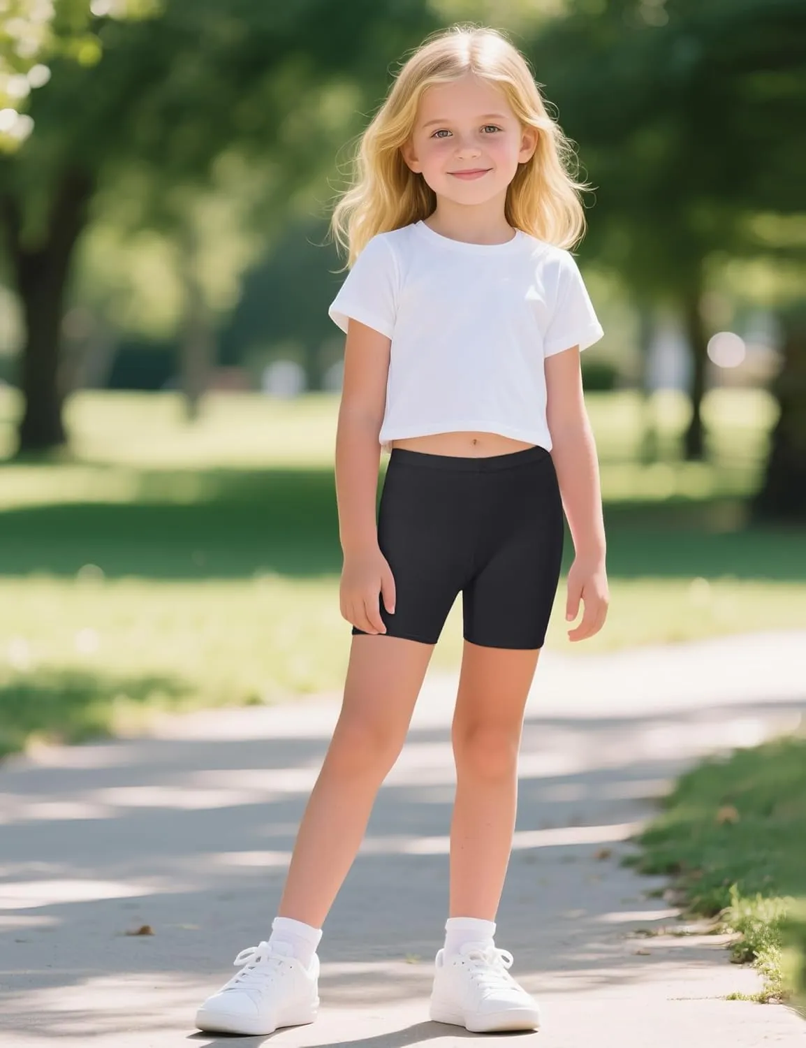 KEREDA Girls Bike Shorts Cartwheel Dance Under Dress Shorts for Kids 3 Pack