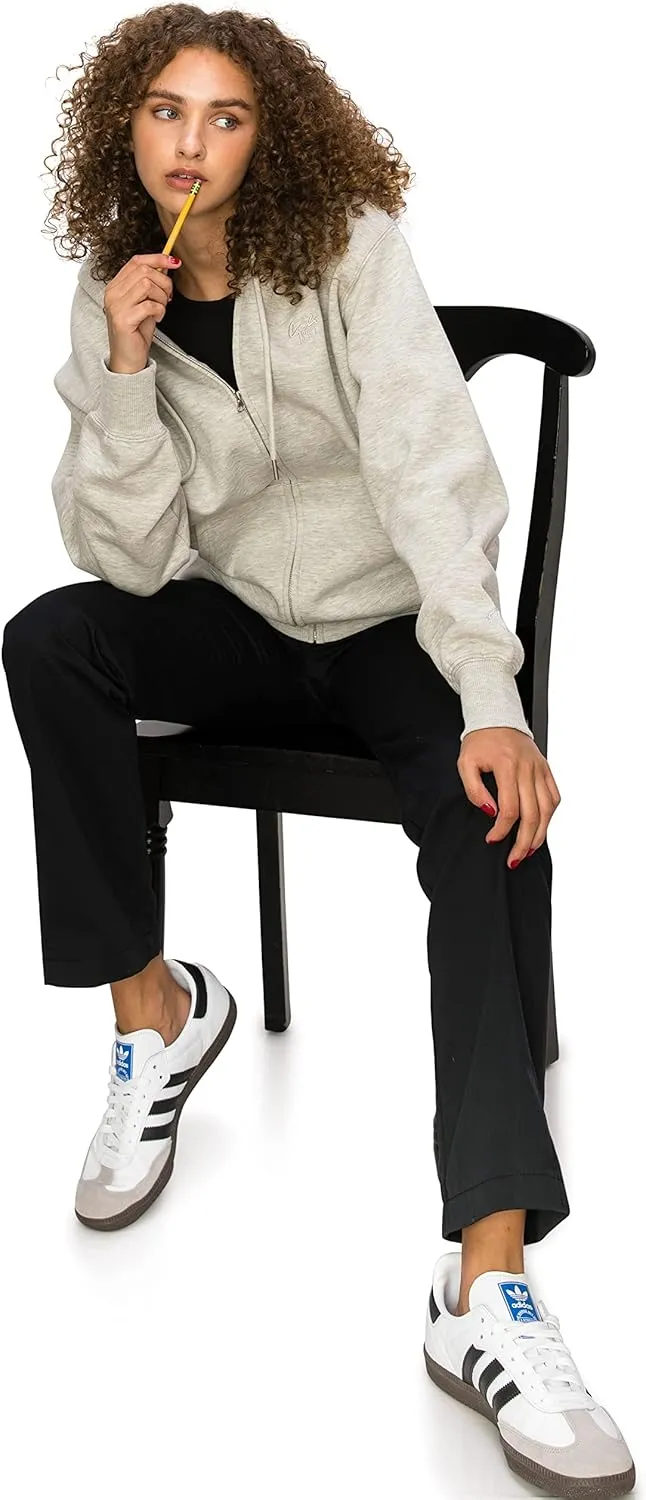 KHAKI & BLUE Women's Work Pants – High Rise Straight Leg Casual Trousers with Pockets