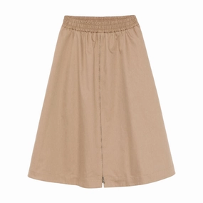Reinforced Hems Khaki Circle Skirt