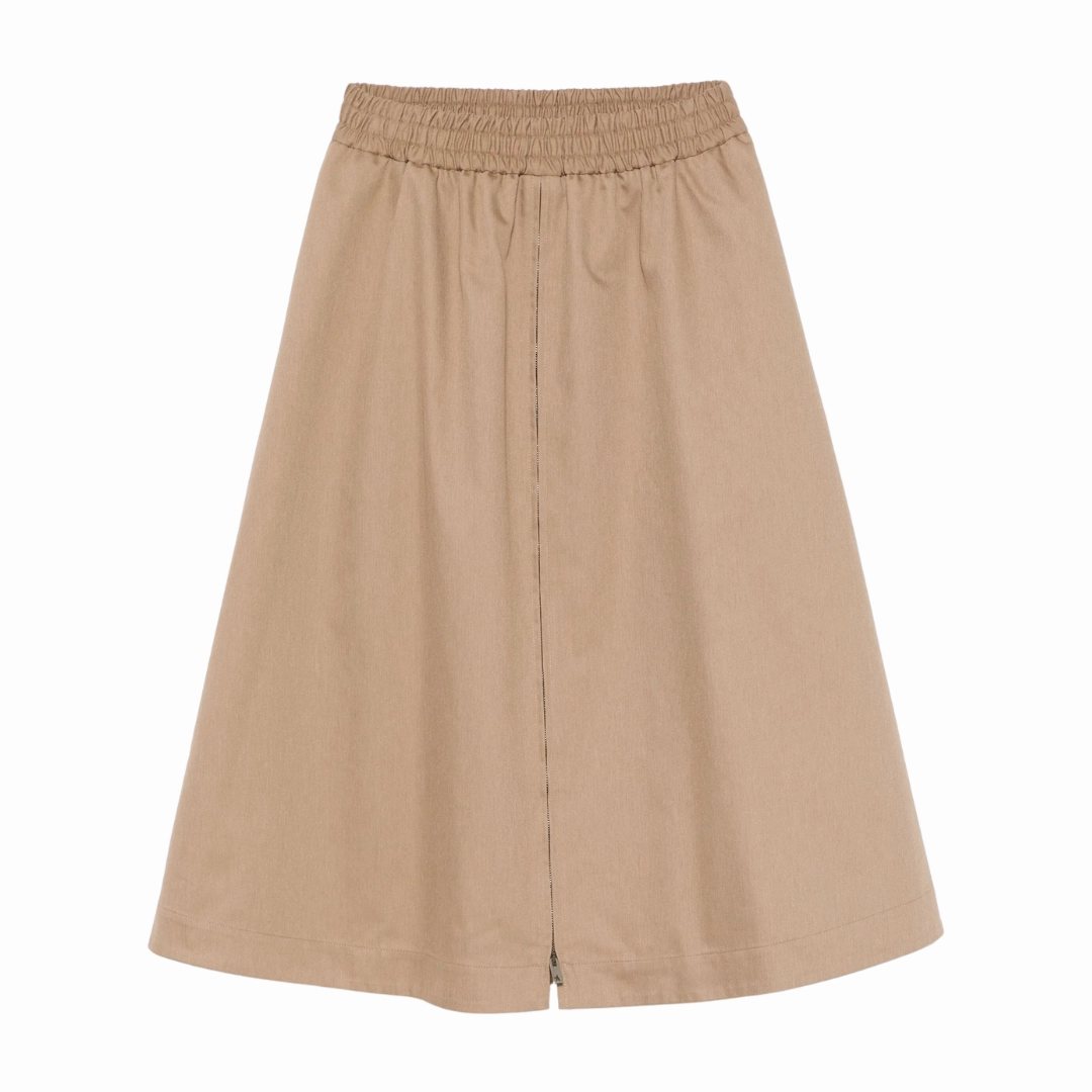 Reinforced Hems Khaki Circle Skirt