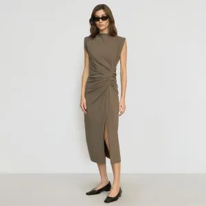 Khelan Sculpted Ruched-Waist Dress Perfect Layers Soft Volume