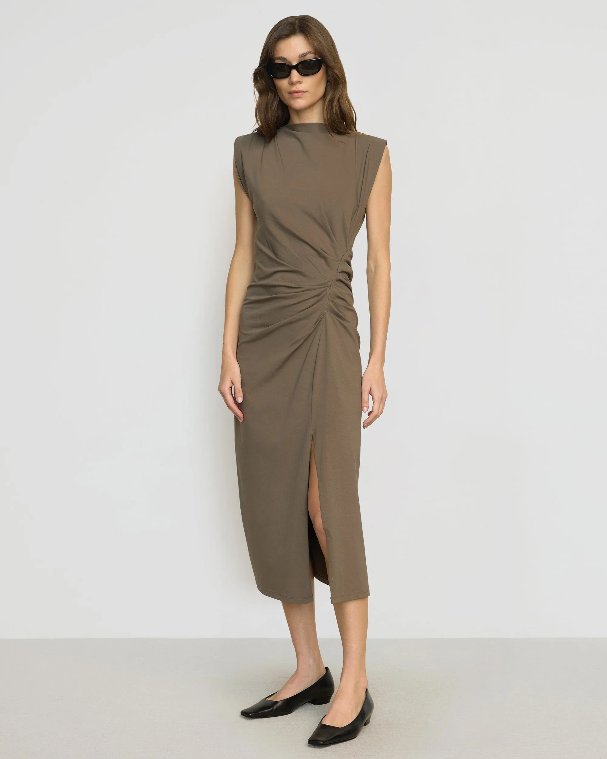 Soft Detail Khelan Sculpted Ruched-Waist Dress