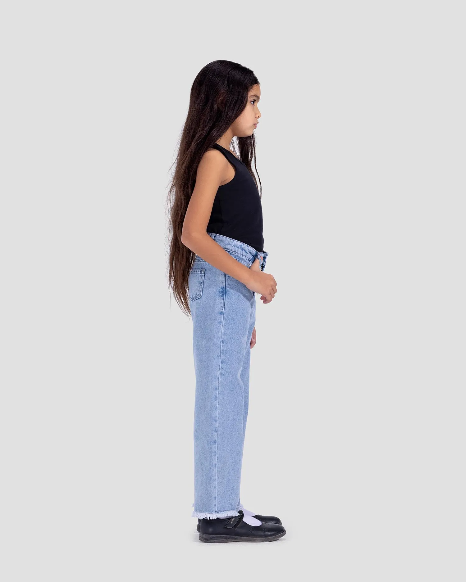 Kids Basic Wide Leg Pants (9073) - Kava