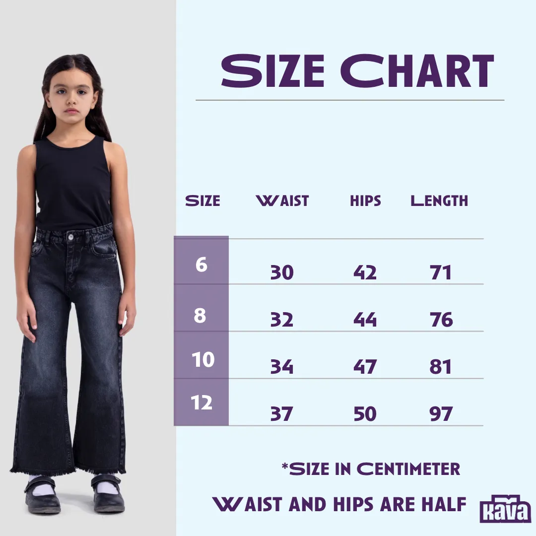 Kids Basic Wide Leg Pants (9073) - Kava