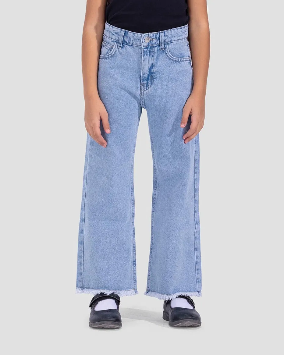 Kids Basic Wide Leg Pants (9073) - Kava