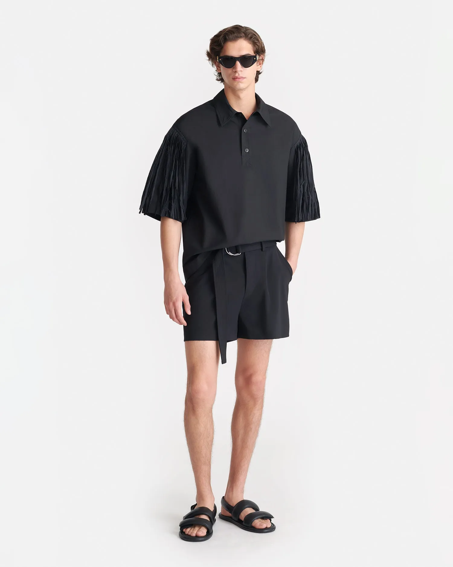 Ilian - Tech Poplin Shirt - Black Biodegradable Material Option