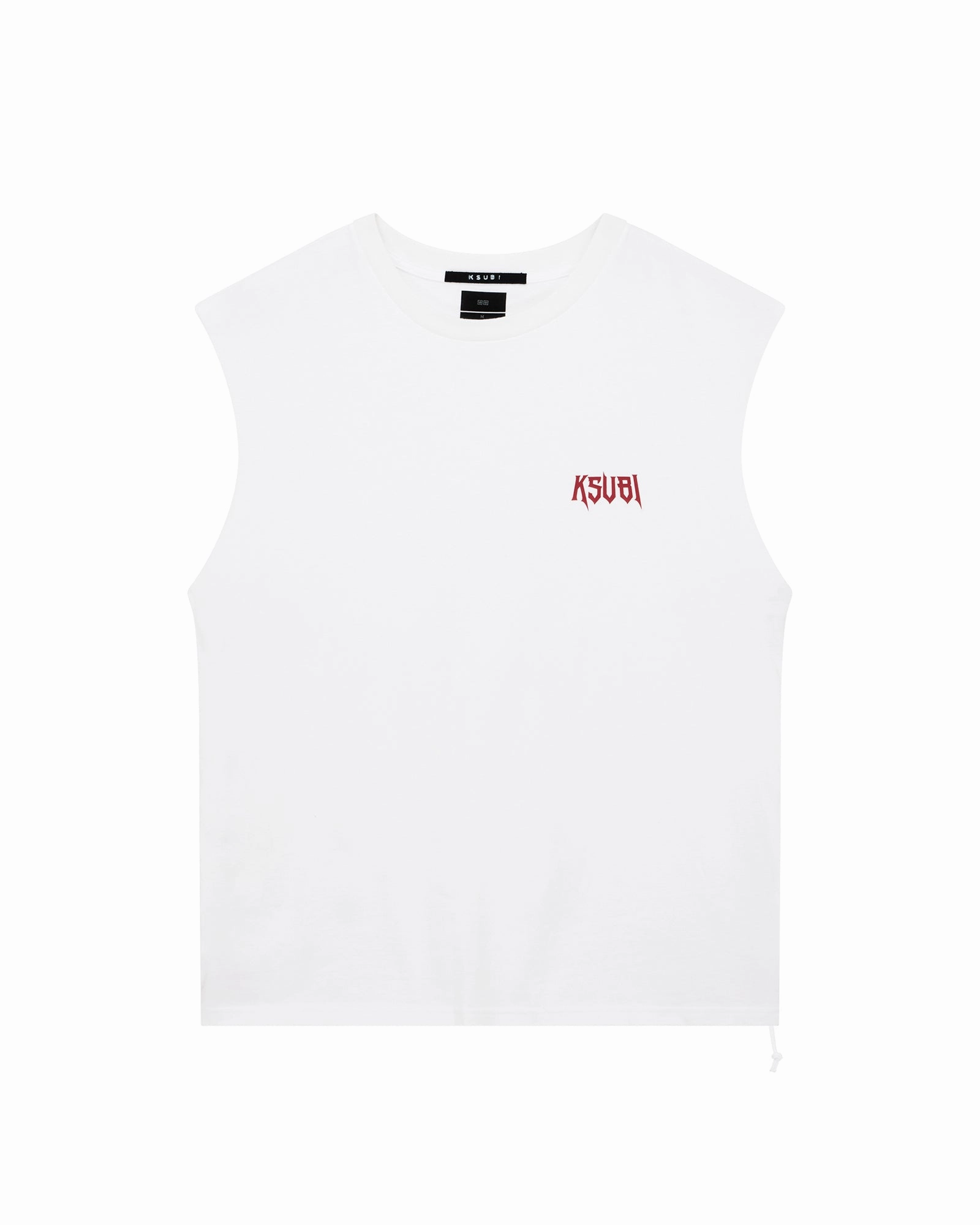 KINGDOM CUT OFF BIGGIE TEE WHITE Thermal Regulation Fabric