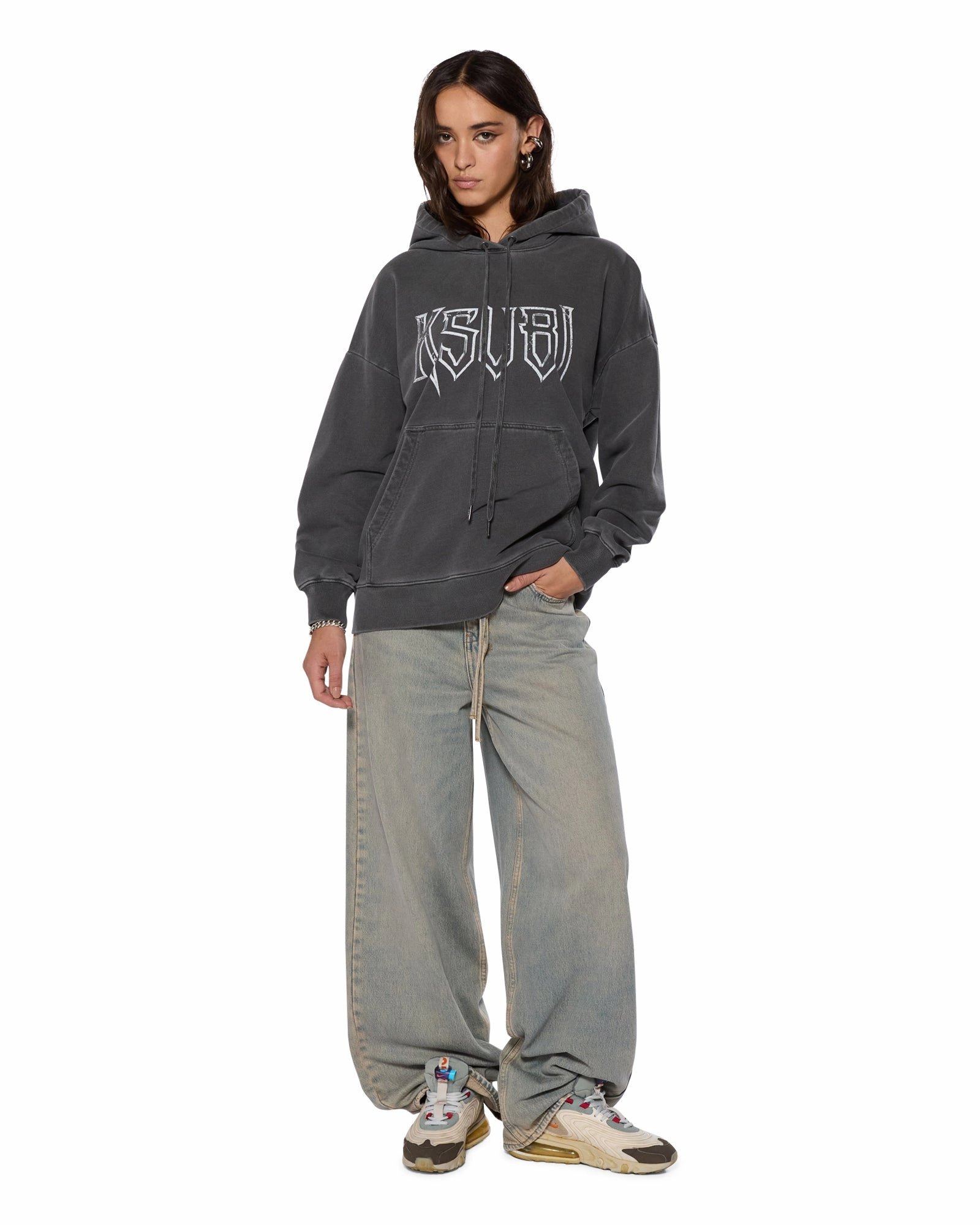 Workday Fit SheerWeight Knit KINGDOM OH G HOODIE CHARCOAL