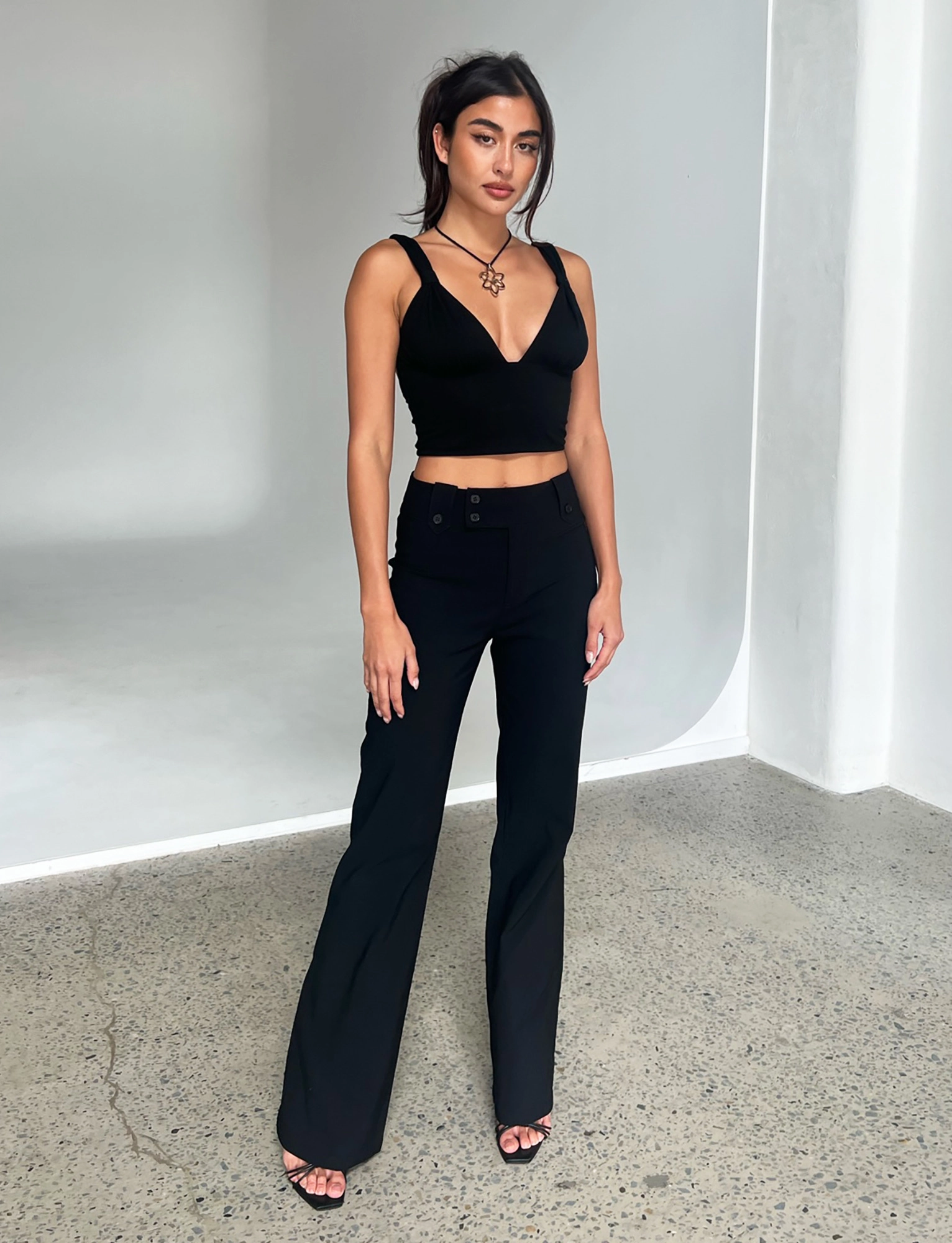 KITTIE HIGH RISE PANT - BLACK Casual Wear