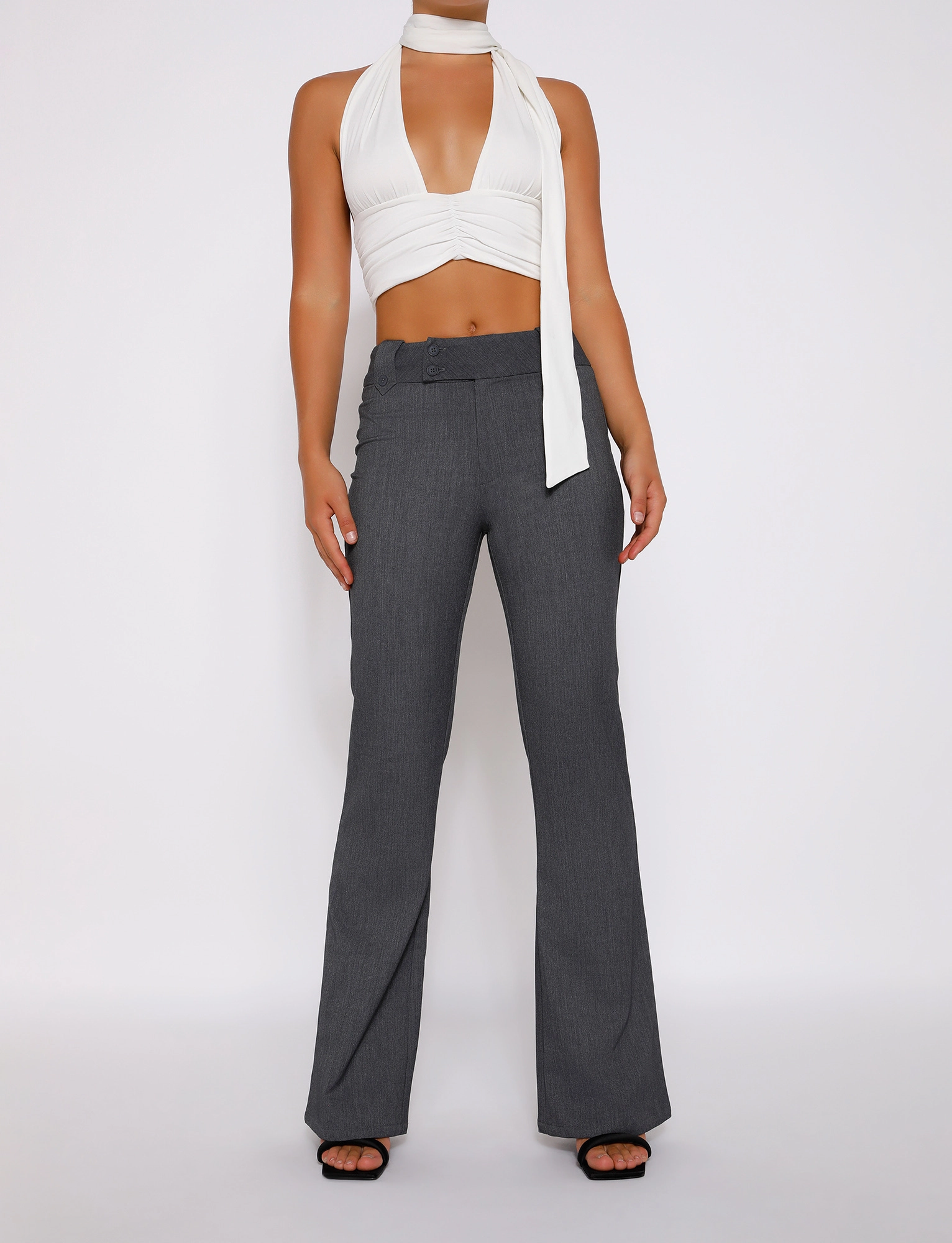 KITTIE HIGH RISE PANT - GREY Move Easy