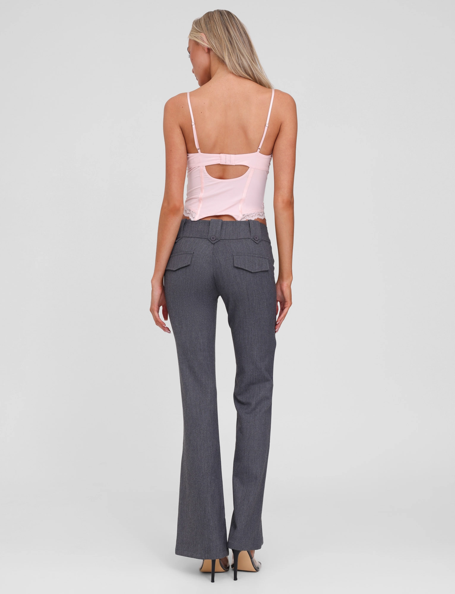 KITTIE PANT - GREY Versatile Fashion Adjustable loop