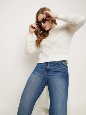 Essential Comfort Madame White Crew Neck Sweater
