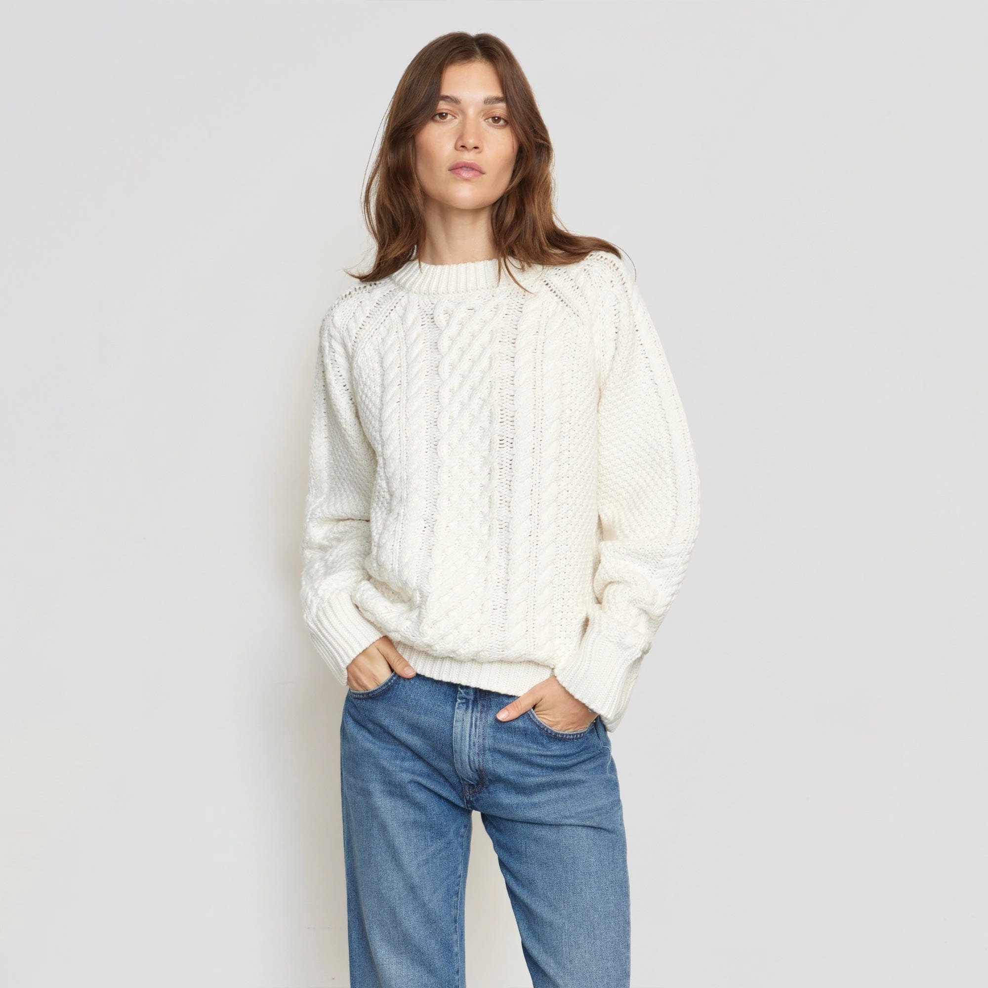 Brady Chunky Cable Knit Sweater Breathable Design