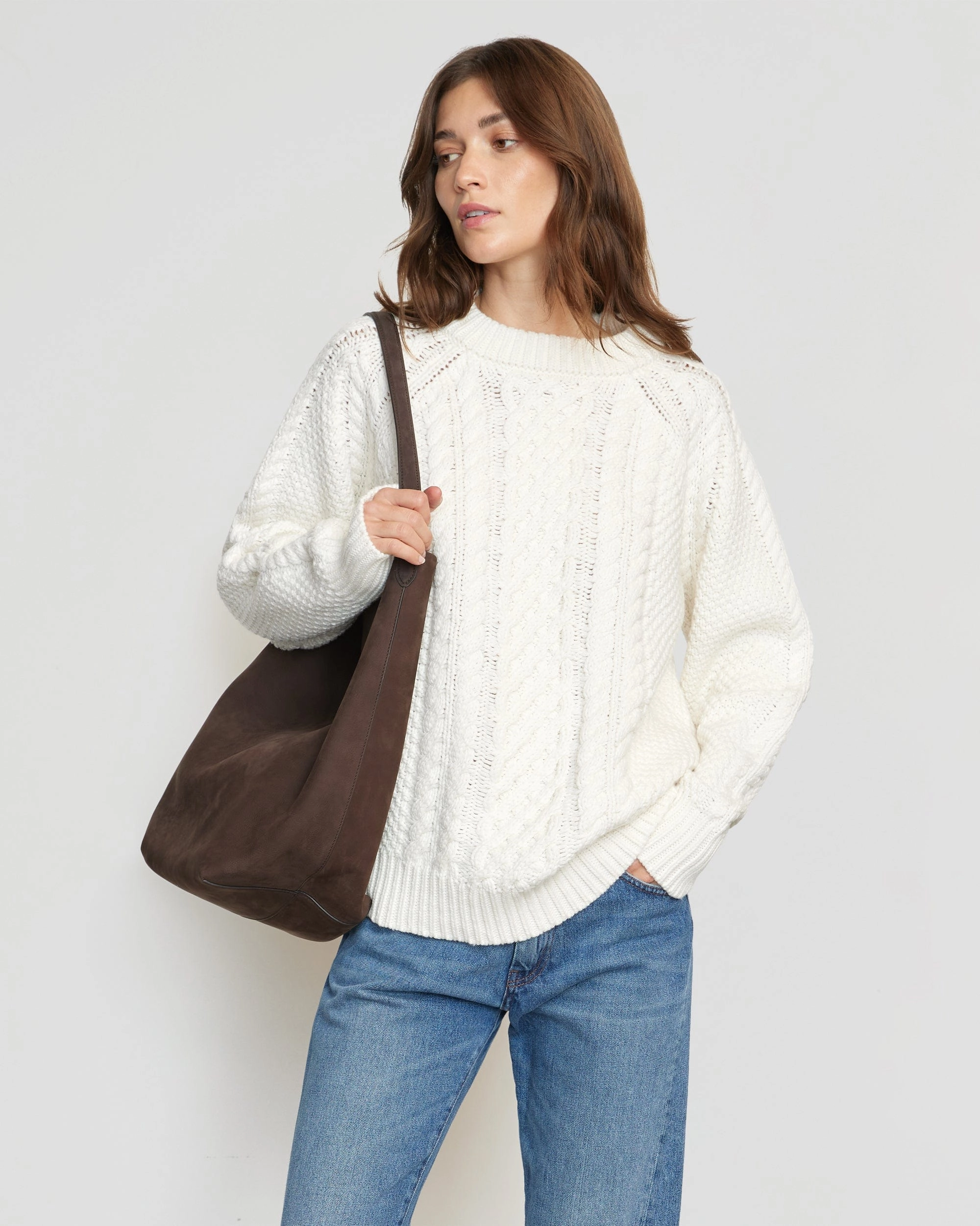 Low Maintenance Care Active Flex Brady Chunky Cable Knit Sweater
