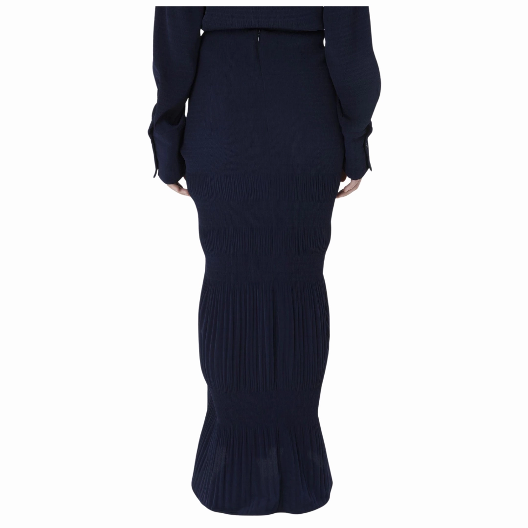 Knot Draped Midi Skirt Evening Outing