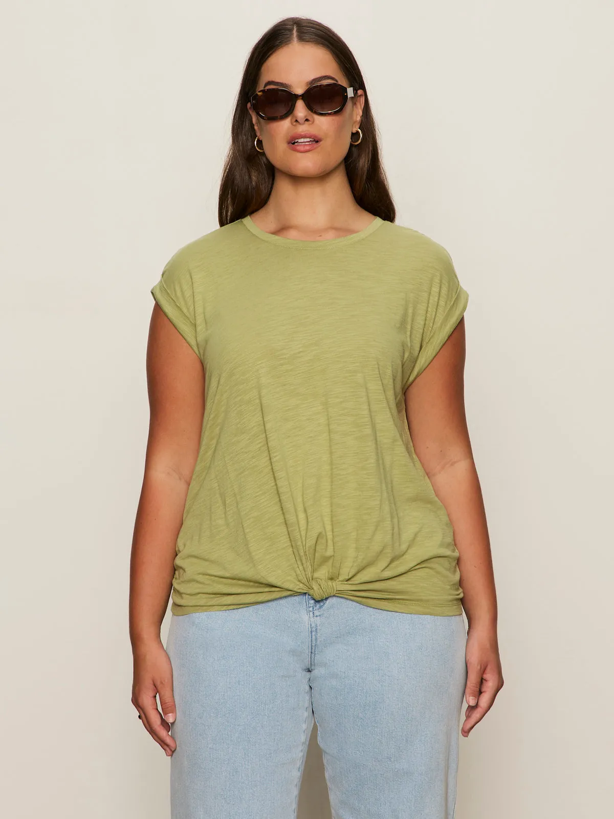 Summer Wardrobe Stay Cool Technology Knotted Muscle Tee Bamboo Extended Sizing