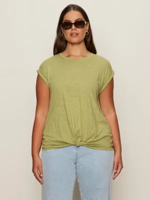 Holiday Outfit Style Modern Trend Look Knotted Muscle Tee Bamboo Extended Sizing